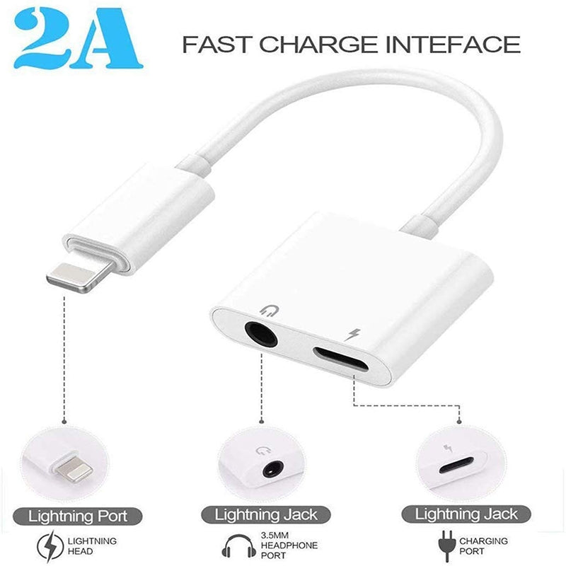 NÖRDIC Lightning Audio adapter med lading Non MFI