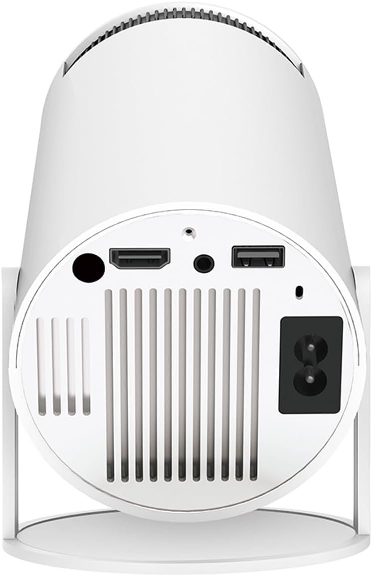 NÖRDIC Mini Portable Projector 4K 1080P Full HD-støtte Android 11 & Netflix – WiFi 6, BT 5.0, 180° rotasjon, hjemmekinoprojektor