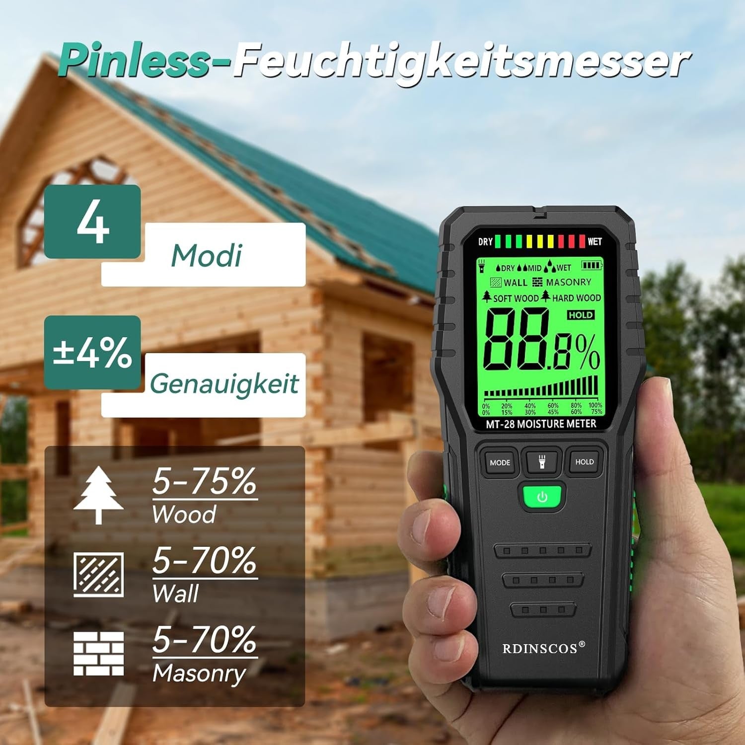 NÖRDIC Fuktmåler for lekkasjedeteksjon og fuktskader