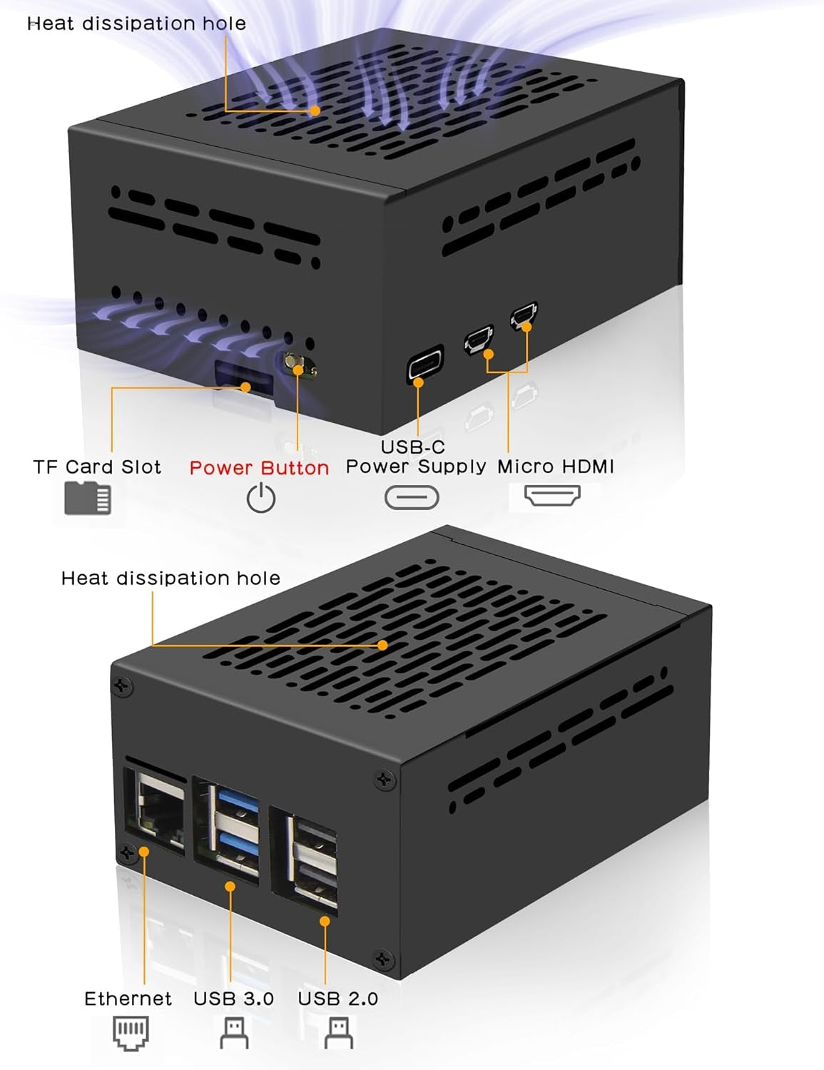 NÖRDIC Raspberry Pi 5-kabinett med støtte for PCIe M.2 NVMe SSD