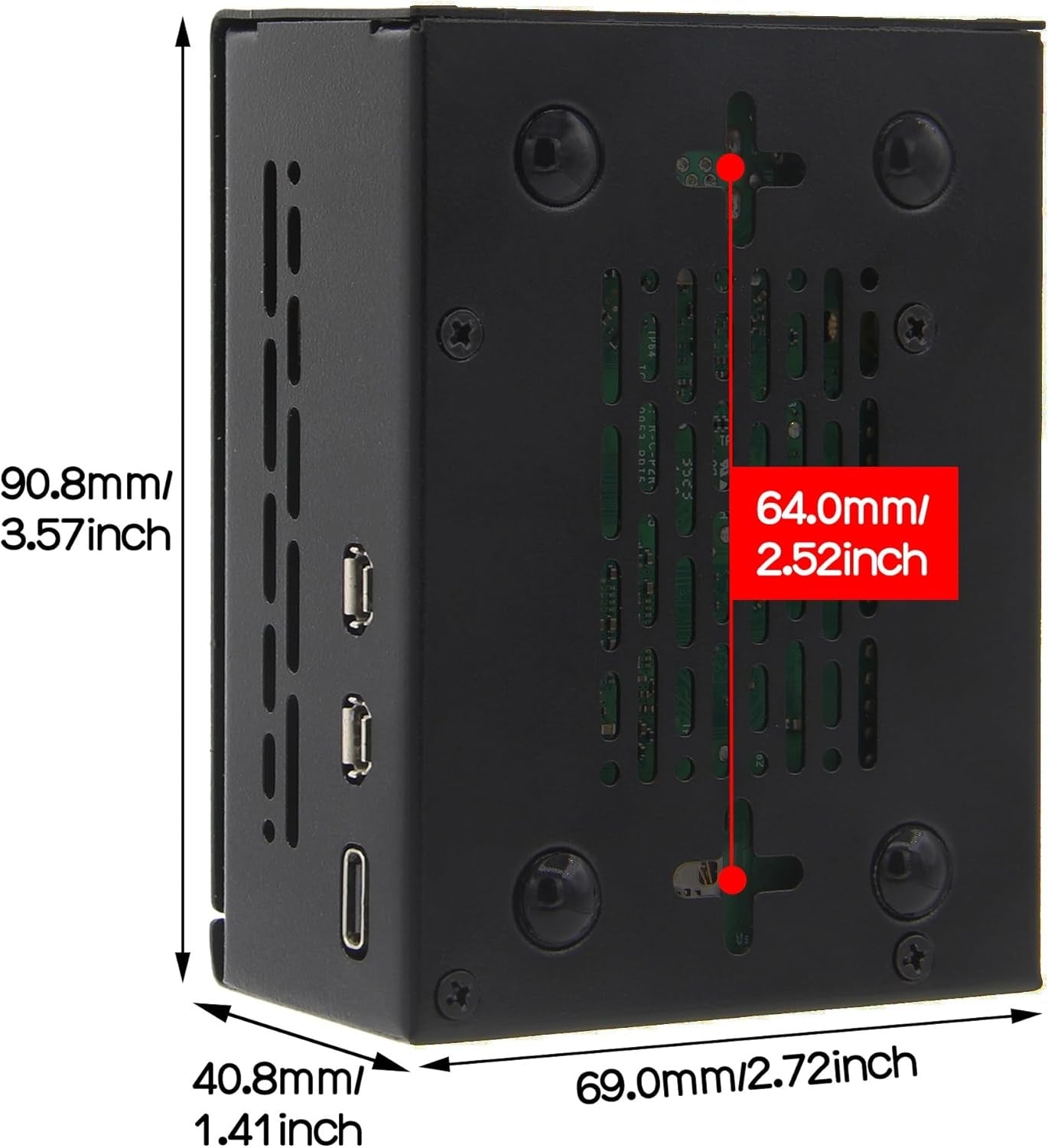 NÖRDIC Raspberry Pi 5-kabinett med støtte for PCIe M.2 NVMe SSD