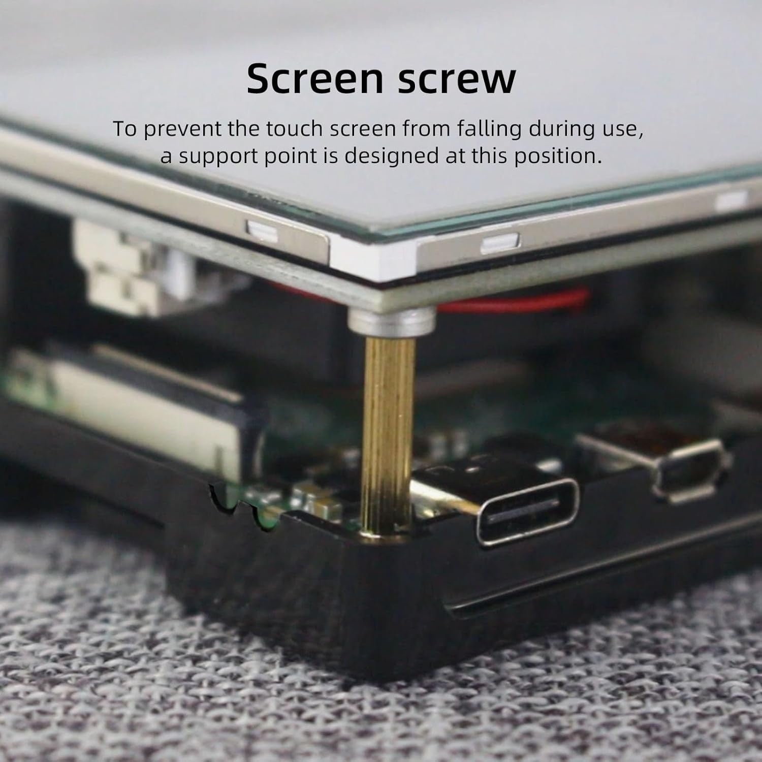 NÖRDIC 3,5" Berøringsskjerm med Raspberry Pi 5-kabinett, 480x320 TFT LCD-panel, 60Hz-skjerm med minivifte og heatsink
