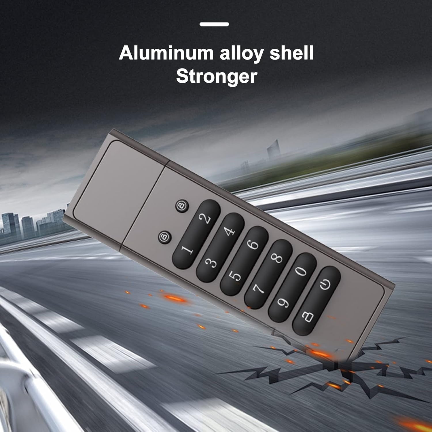 NÖRDIC Sikkert kryptert USB-minne med passordbeskyttelse og lås, AES-256-bit, USB 3.0 for personlig beskyttelse, 512 GB