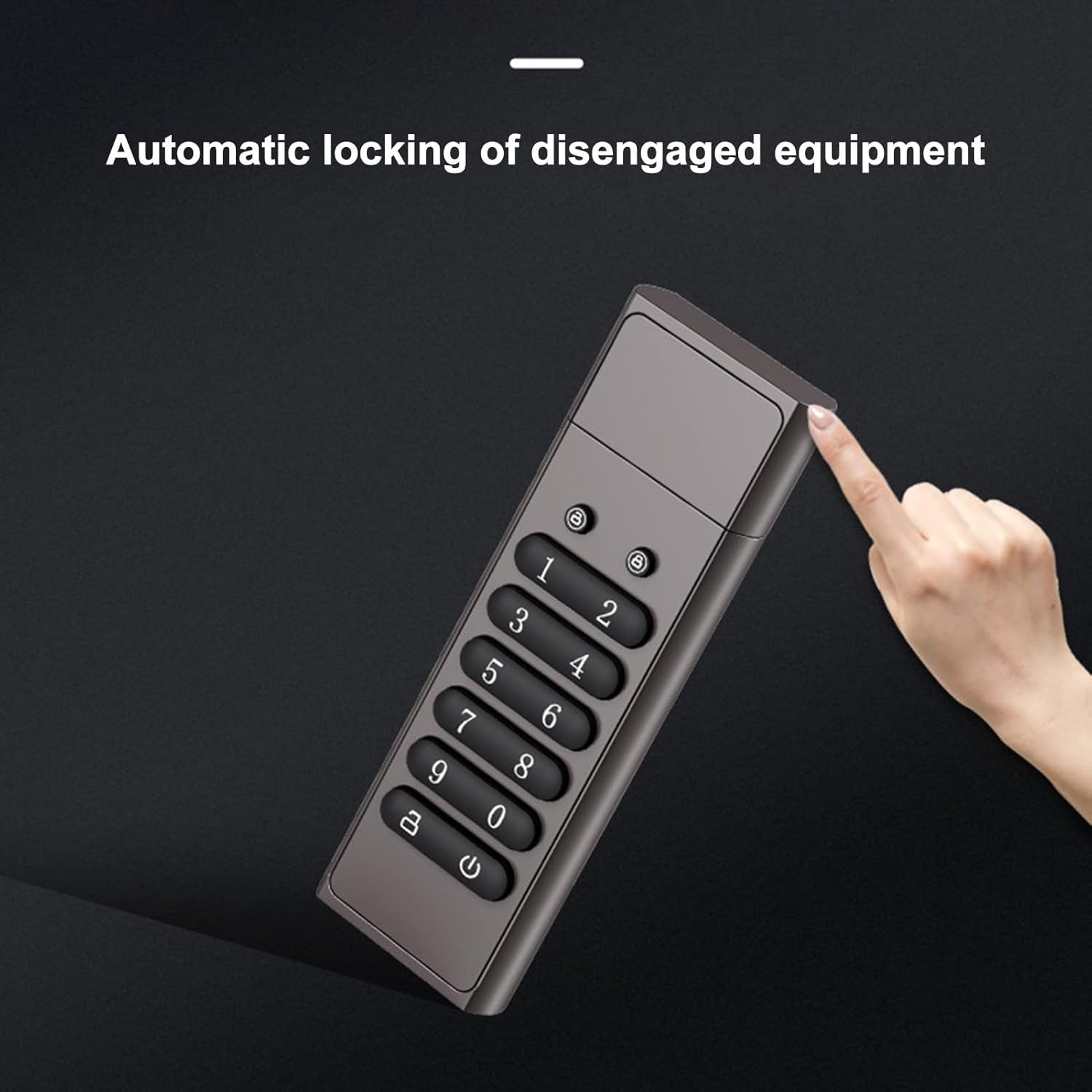 NÖRDIC Sikkert kryptert USB-minne med passordbeskyttelse og lås, AES-256-bit, USB 3.0 for personlig beskyttelse, 64 GB