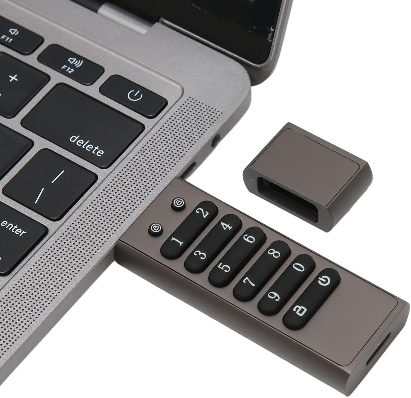 NÖRDIC Sikkert kryptert USB-minne med passordbeskyttelse og låsende AES-256-bit, USB 3.0-minne for personlig beskyttelse 128GB