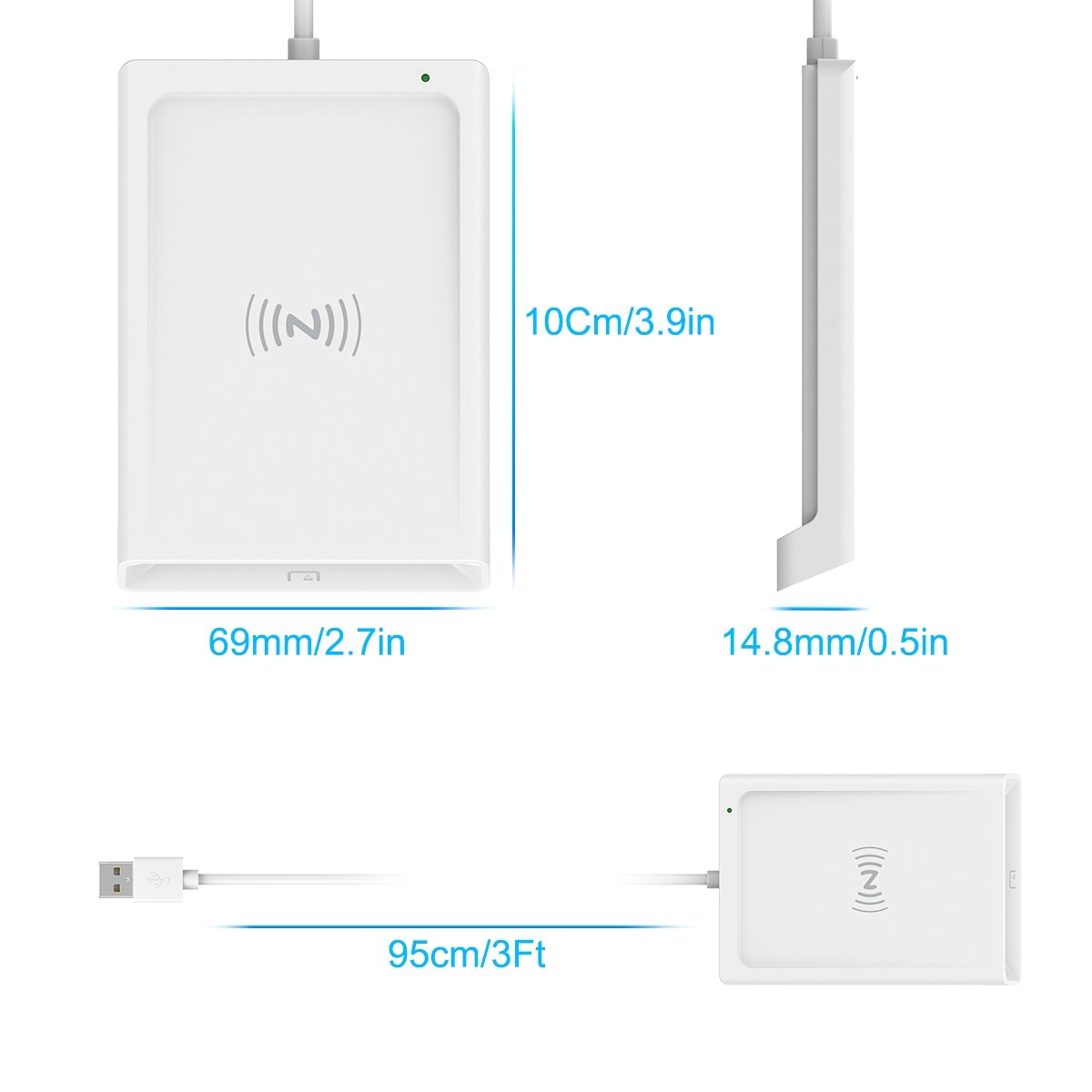 NÖRDIC Smartkortleser med NFC, USB-A