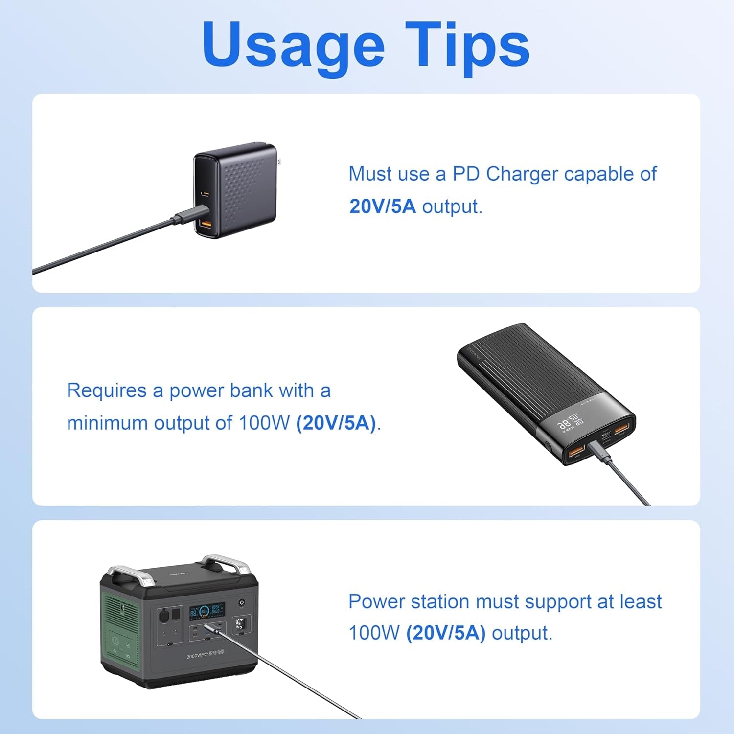 Starlink Mini-kabel 3 m USB-C til DC Vanntett 100W Inngang Utendørs Camping Reise Arbeid