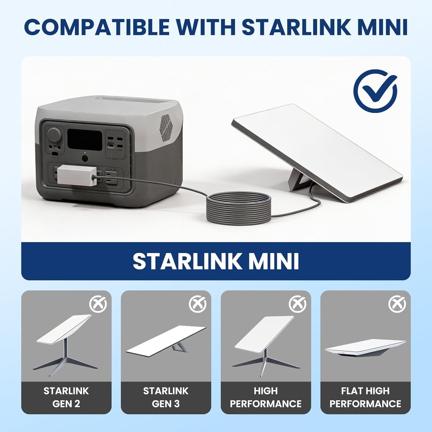 Starlink 3m Mini DC-strømkabel