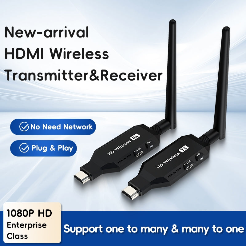 NÖRDIC Trådløs HDMI-forlenger Sender/Mottaker 1080P HD 5G Wifi for Laptop til TV PC Skjerm Projektor 50m