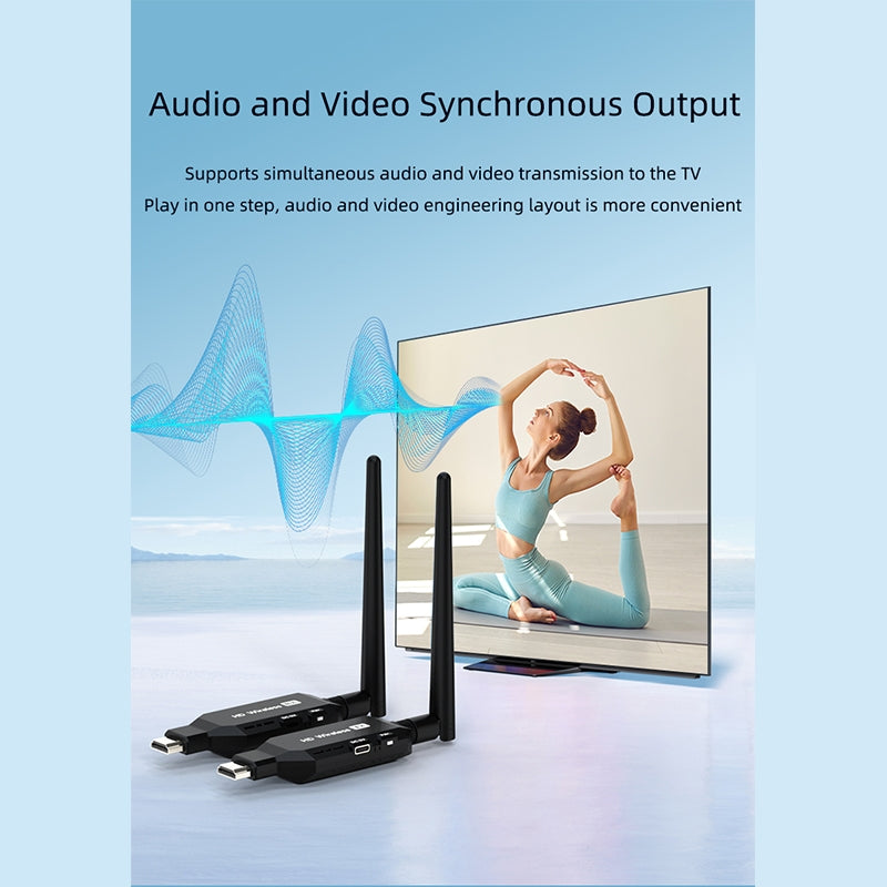NÖRDIC Trådløs HDMI-forlenger Sender/Mottaker 1080P HD 5G Wifi for Laptop til TV PC Skjerm Projektor 50m