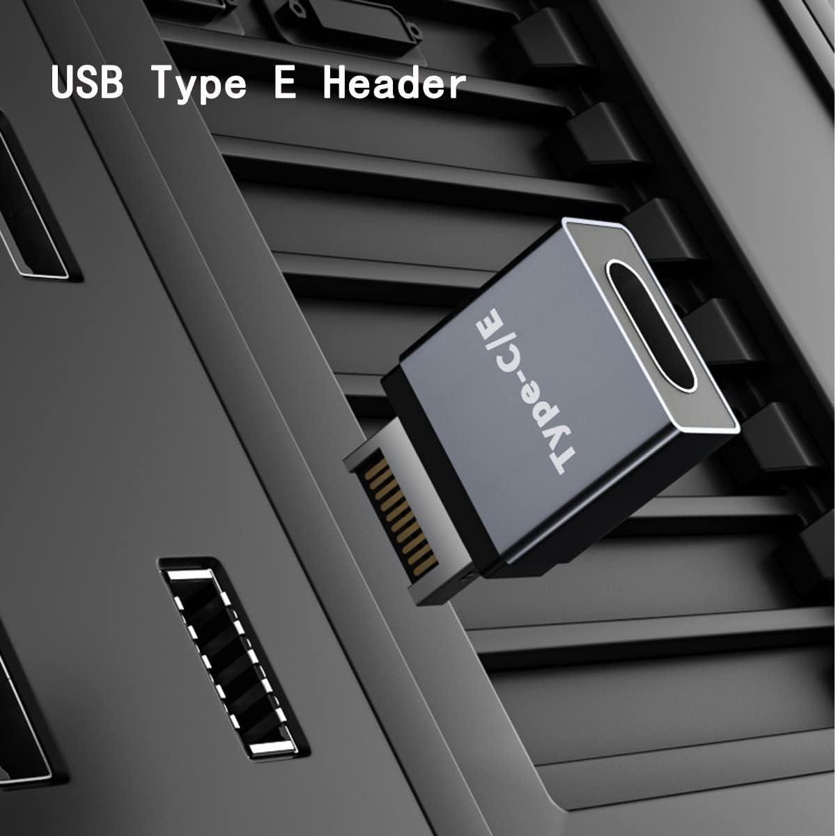 NÖRDIC Type-E hann til USB-C hunn frontpaneladapter 10Gbps USB3.1 Type E hovedkortadapter