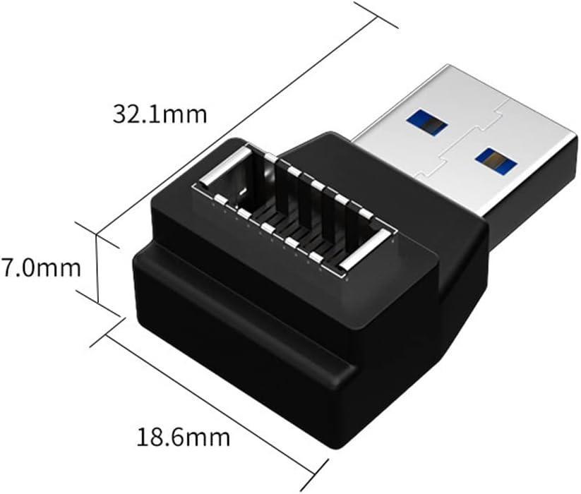 NÖRDIC Type E til USB-A 90 graders vinklet adapter
