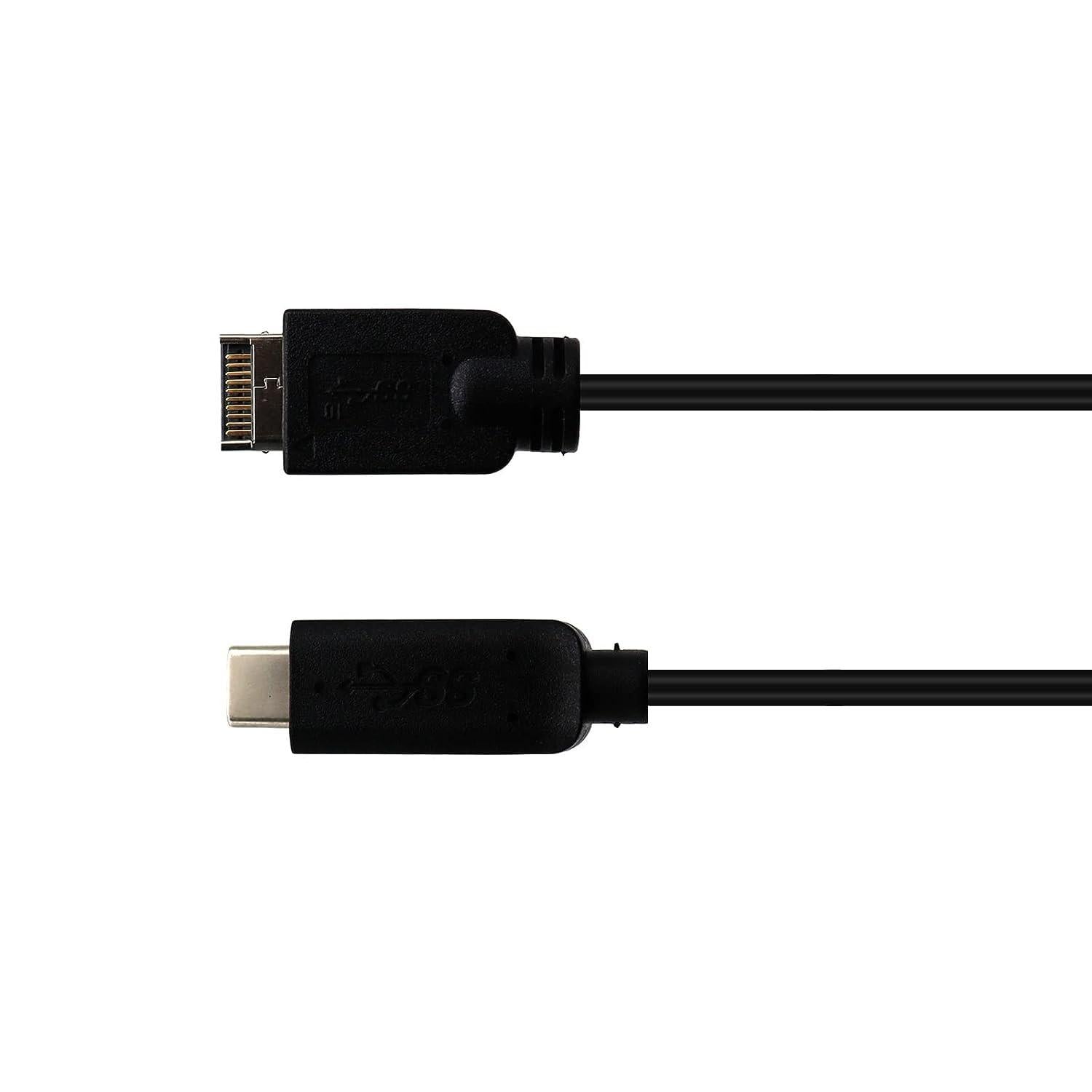 NÖRDIC Type E til USB-C flatkabel 50cm