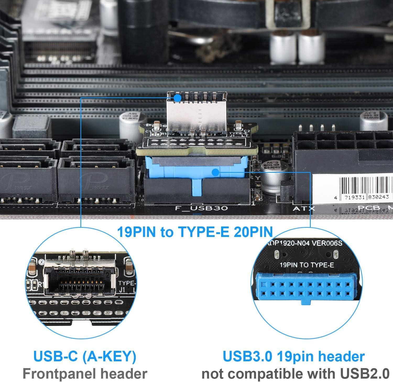 NÖRDIC USB 3.0 19pin til Type E-adapter
