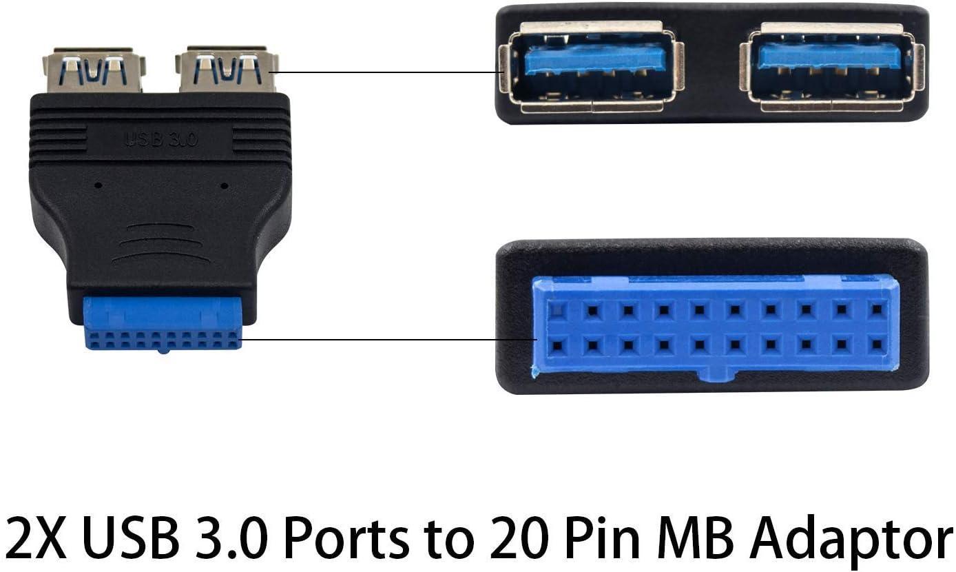 Kingwin USB 3.0 Dual Port PCI Bracket Cable with Built In 20 Pin Header, Up to 5 Kingwin USB 3.0 Dual Port PCI Bracket Cable with Built In 20 Pin Header, Up to 5