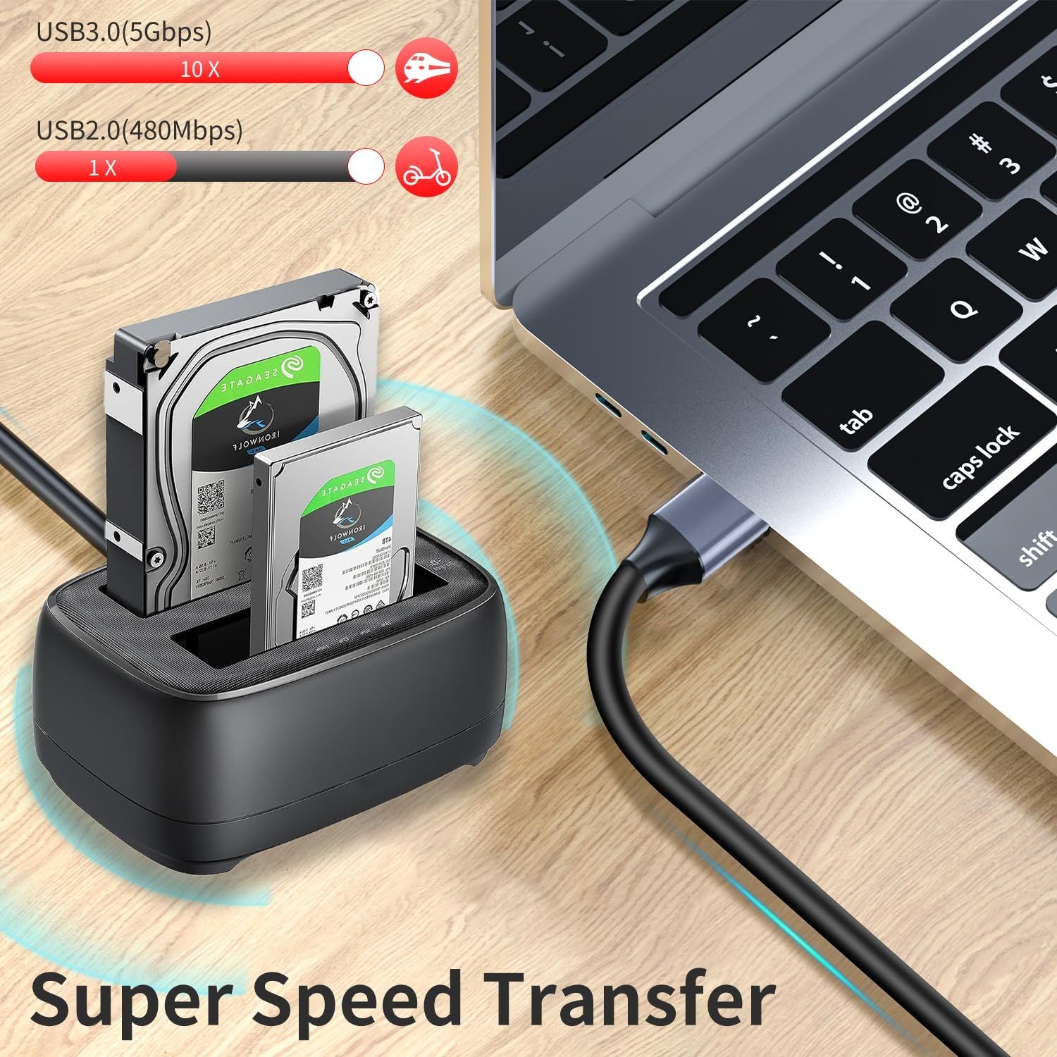 NÖRDIC USB 3.0 Aktiv Skriverkabel - 15m USB A til USB B 3.0 Kompatibel med skriver, konferansekamera, dokkingstasjon, harddisk og mer