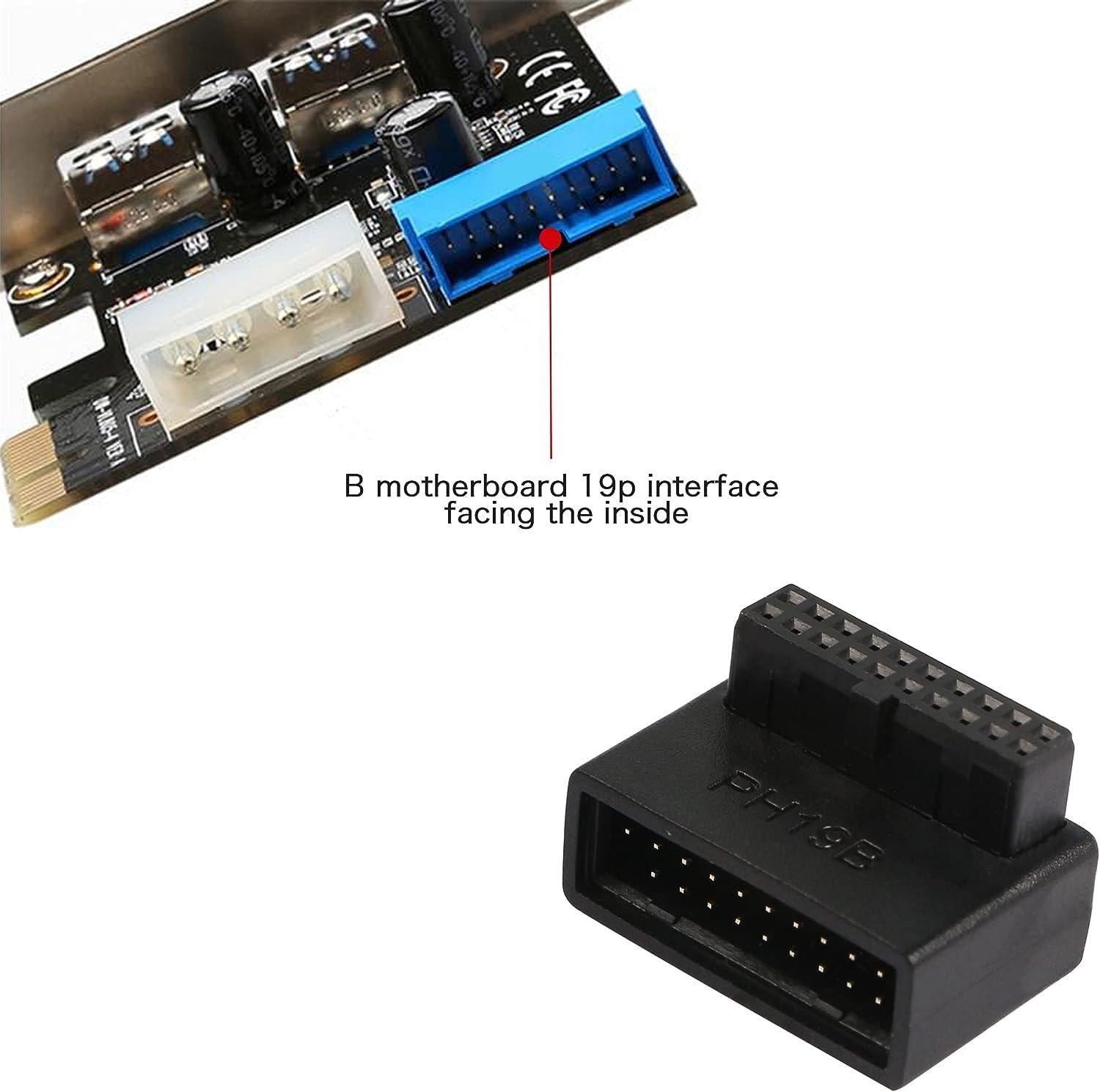 NÖRDIC USB3.0 adapter 19/20pin vinklet hann til hunn