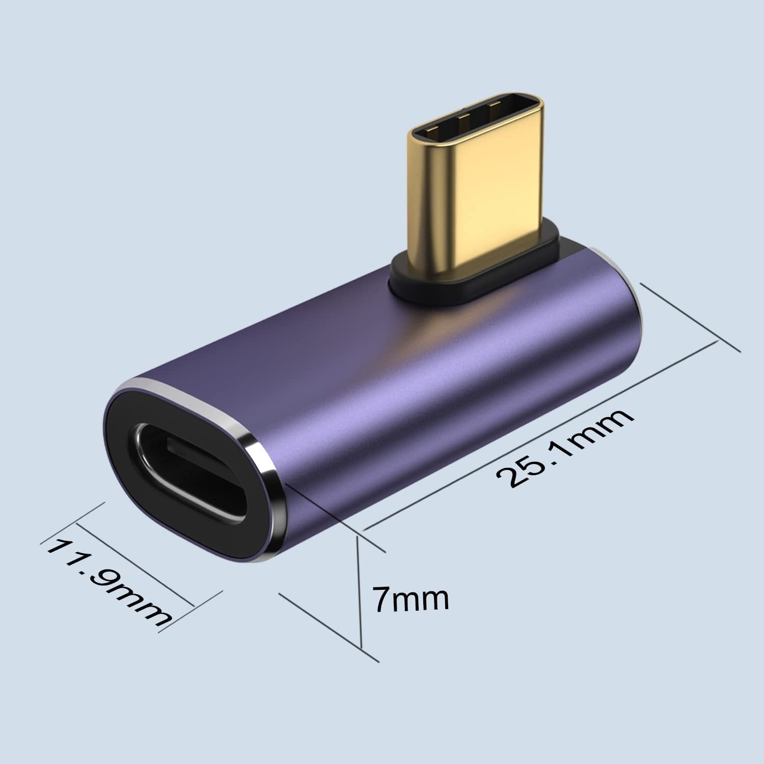 NÖRDIC USB4 vinklet adapter hann til hunn 40G 8K60Hz PD100W