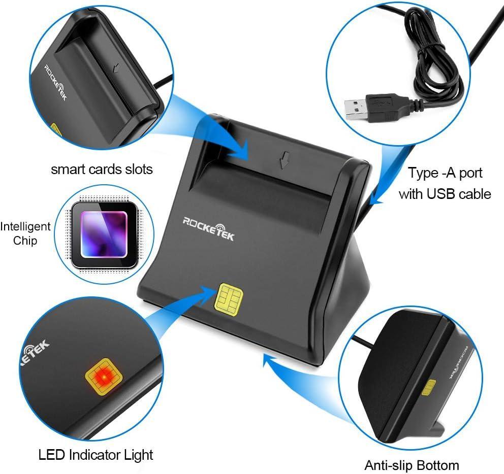 NÖRDIC USB-A Smart- og SIM-kortleser ISO7816 ID-kort EMV Kredittkort
