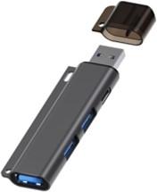 NÖRDIC USB-A-hub 4 porter 1xUSB-A 3.1 2xUSB-A 2.0 1xUSB-C PD10W 3.0