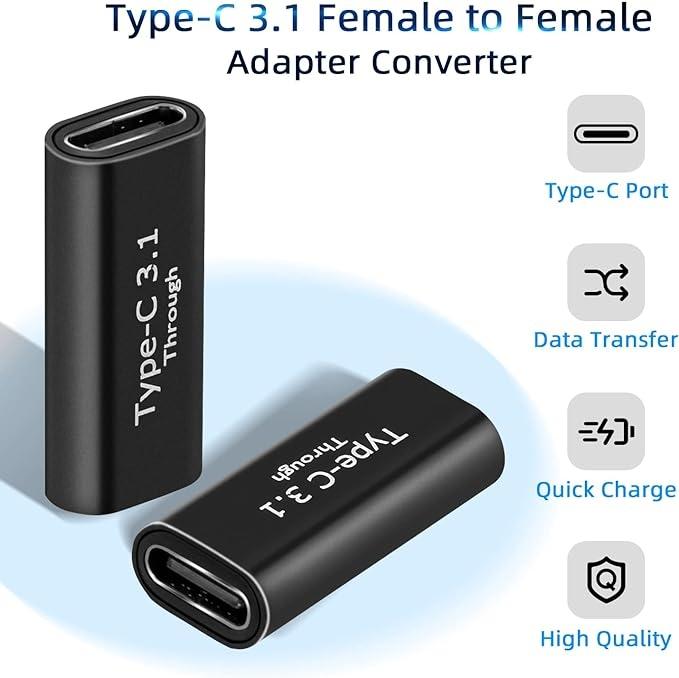 NÖRDIC USB C 3.1 Sexveksler Kvinne til Kvinne USB Type C 3.1 Adapter