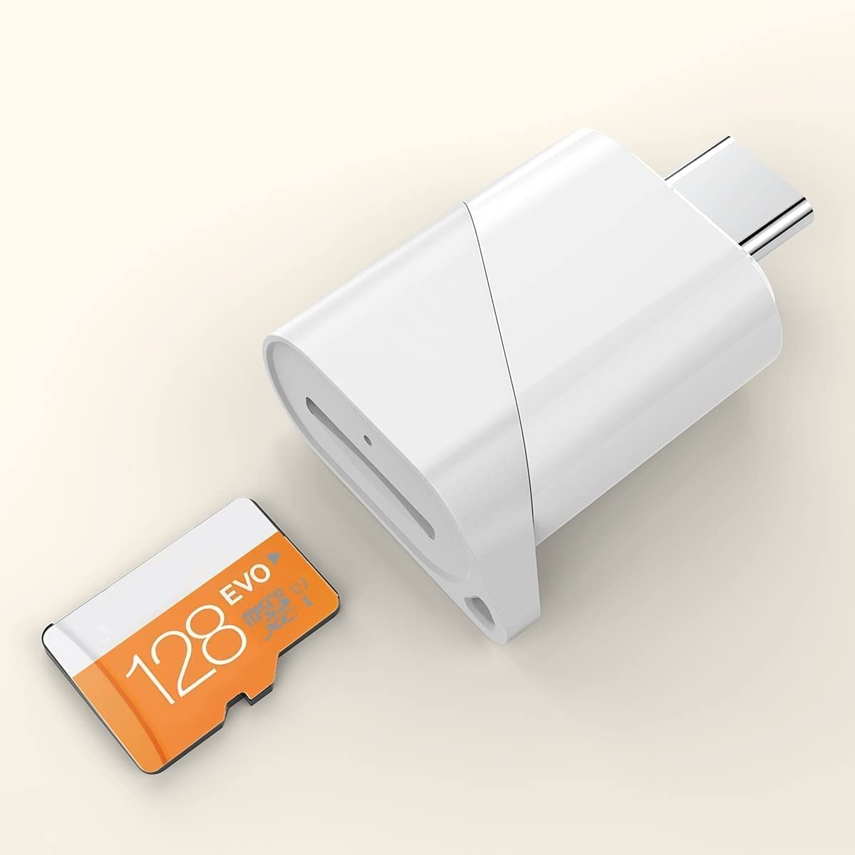 NÖRDIC USB-C-kortleser for MicroSD/TF UHS-I USB 3.1