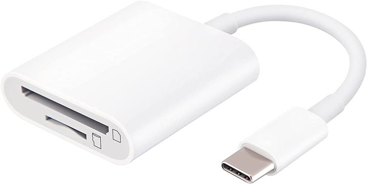 NÖRDIC USB-C kortleser 2 spor SD, MicroSD UHS-I