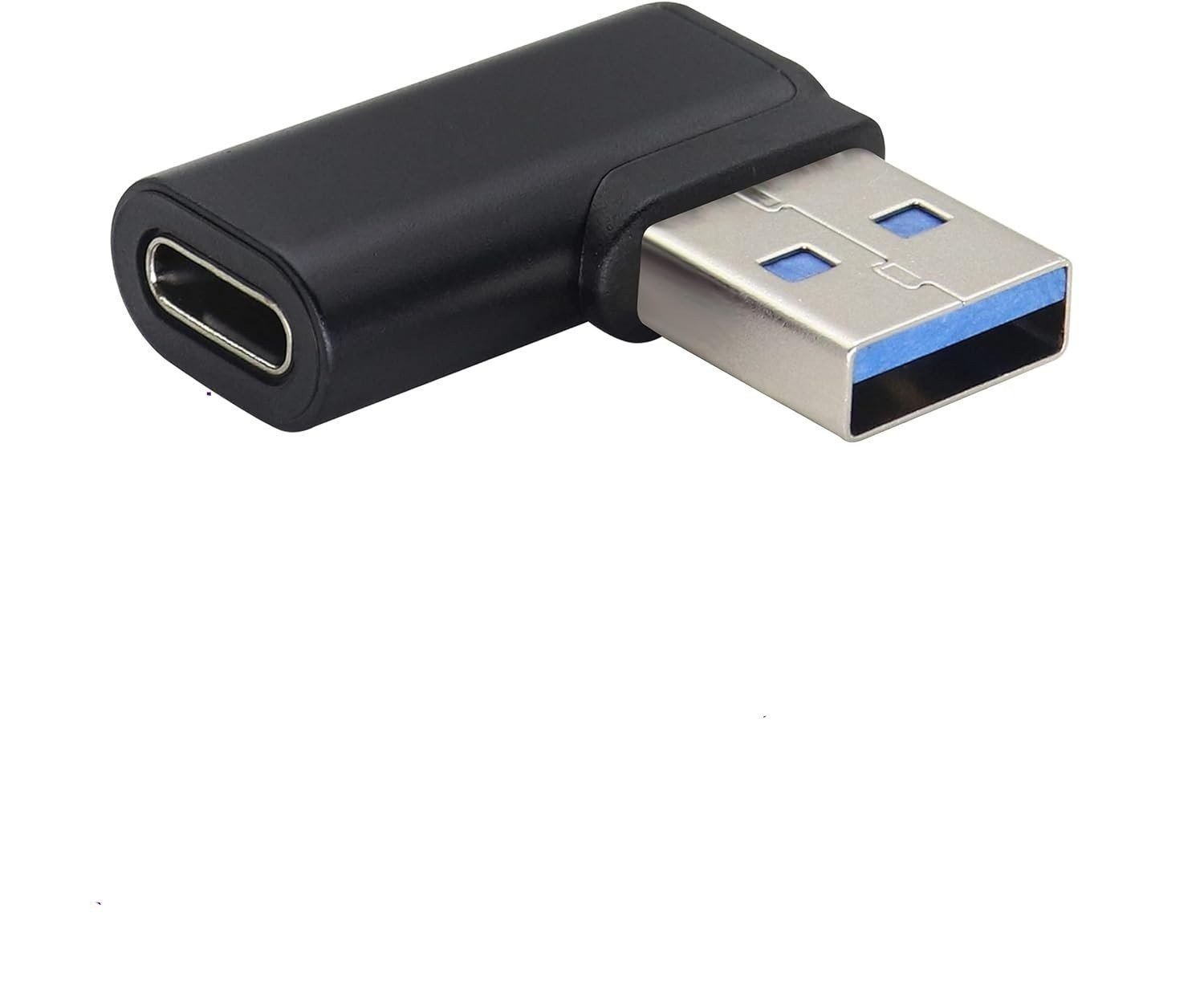 NÖRDIC USB-C hunn til USB-A hannvinklet adapter 90 grader