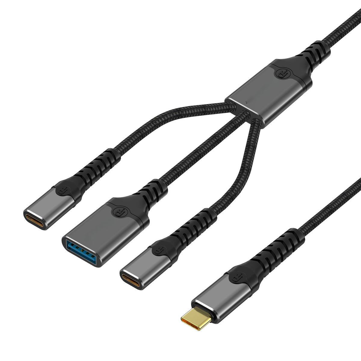 NÖRDIC USB-C Hub til 1xUSB-C PD60W 1xUSB-C 1xUSB-A