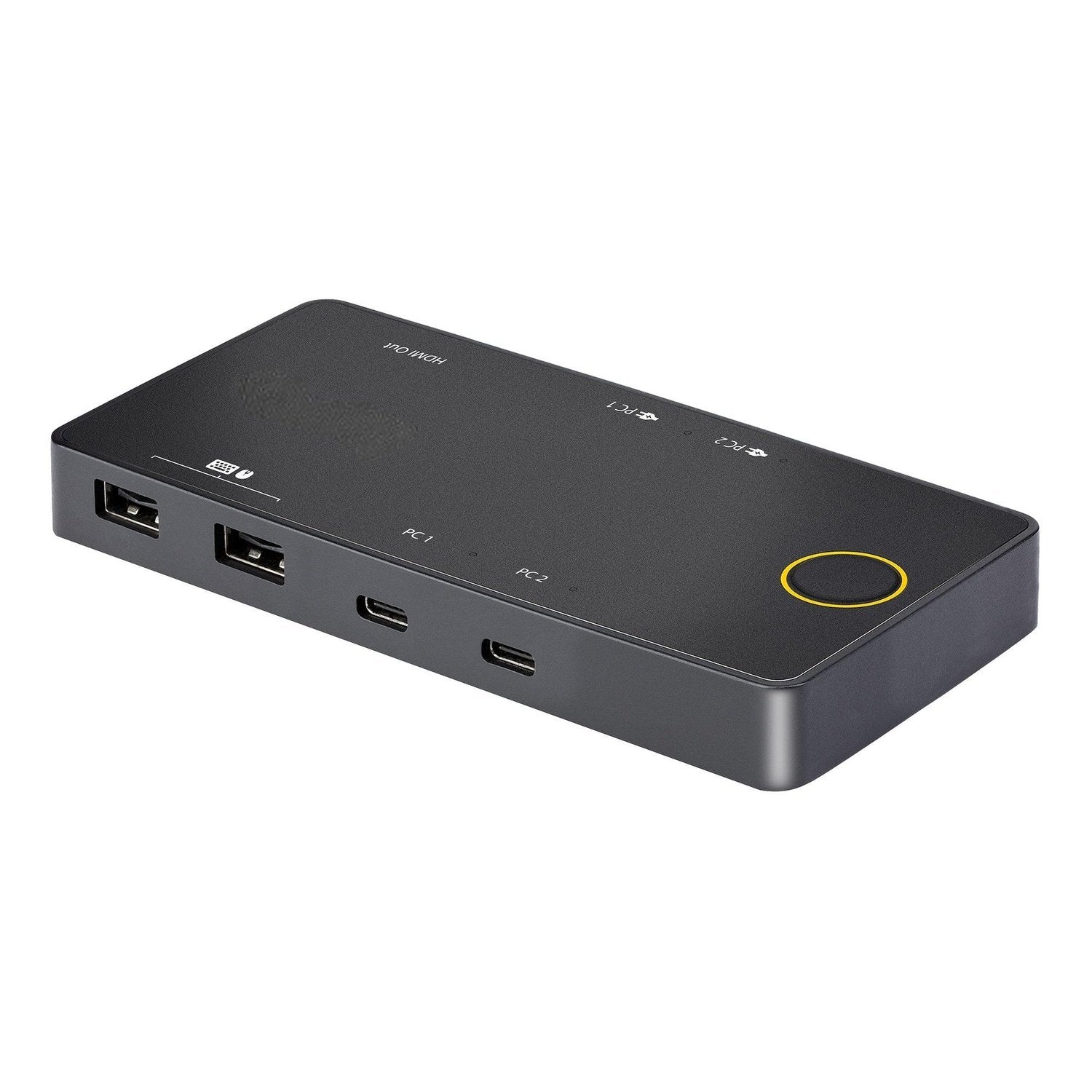 NÖRDIC dokkingstasjon og KVM-svitsj 2 til 1 USB-C til HDMI, 4K60Hz, 2x USB-A, 2x USB-C PD 100W
