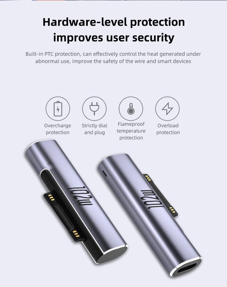 NÖRDIC USB-C ladeadapter for Microsoft Surface 15V 6.8A 102W