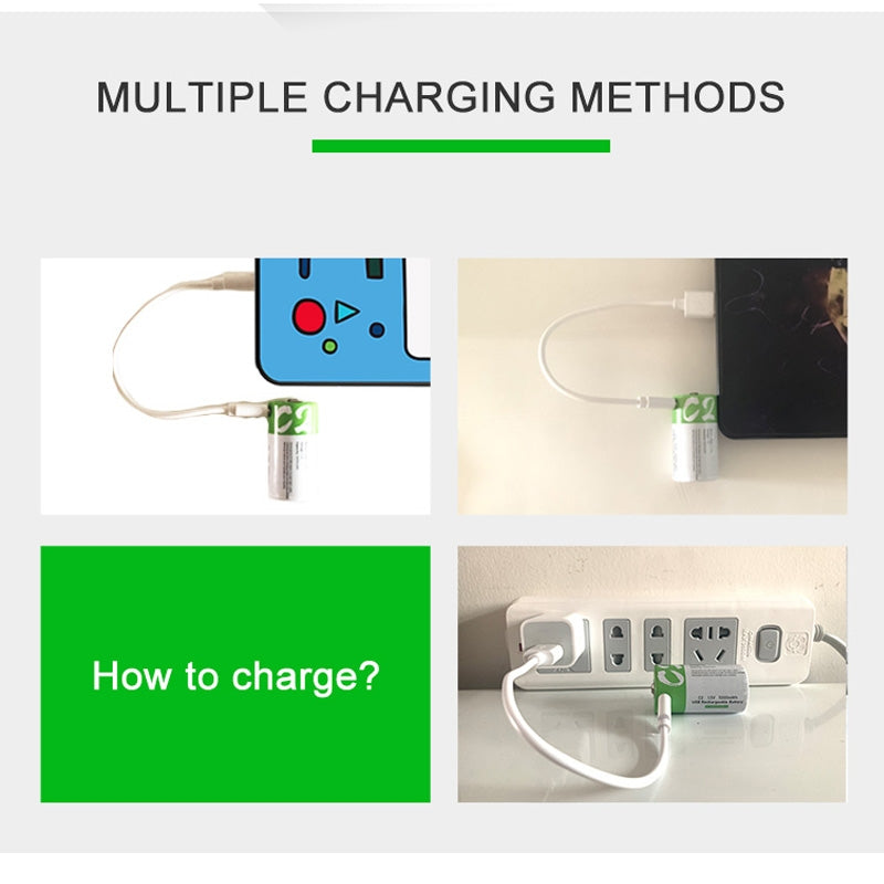 NÖRDIC USB-C Rechargeable C batteries 2-pack 1.5V LR14