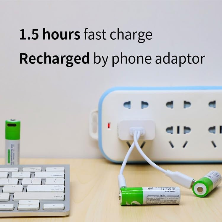 NÖRDIC USB-C Rechargeable batteries 4-pack AAA