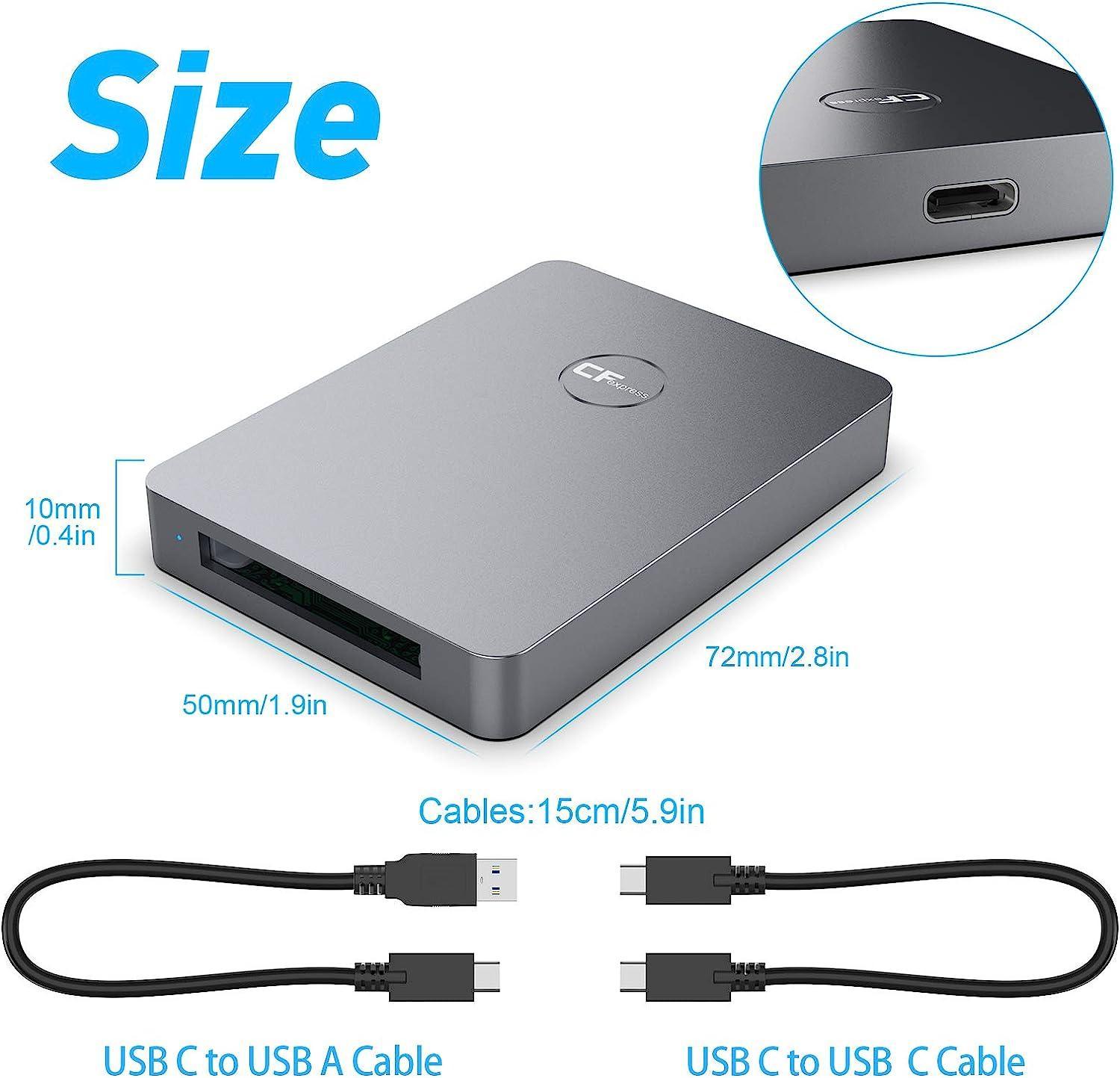 NÖRDIC USB-A, USB-C-kortleser CFexpress Type B UHS-I