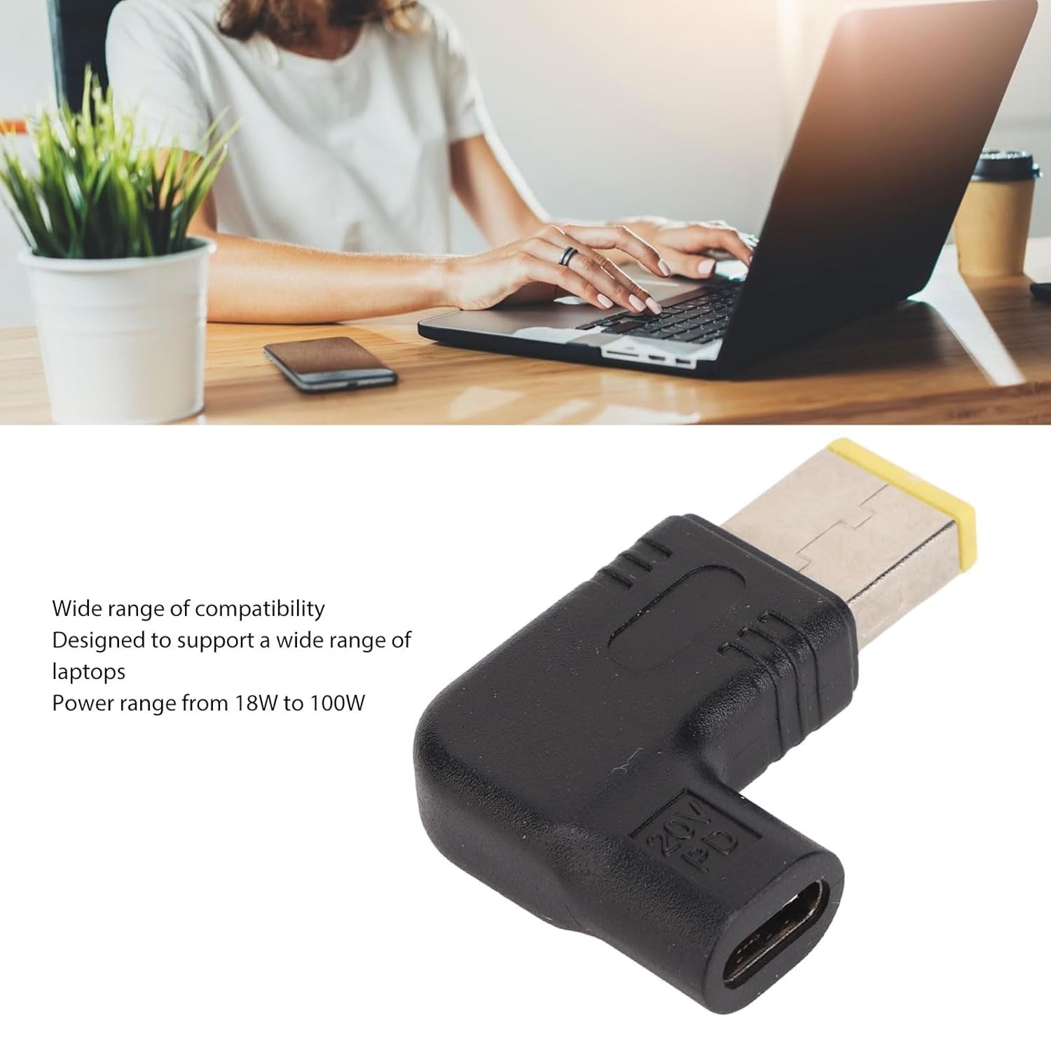 NÖRDIC USB-C adapter for Lenovo Yellow Square 100W