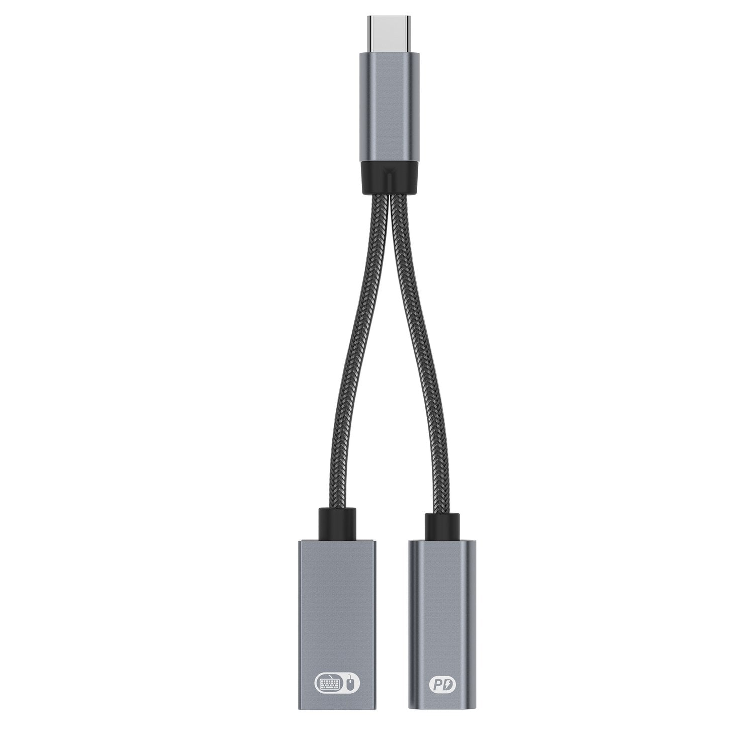 NÖRDIC USB-C hub 2 porter 1x USB-A 2.0 1x USB-C PD 3.0 60W