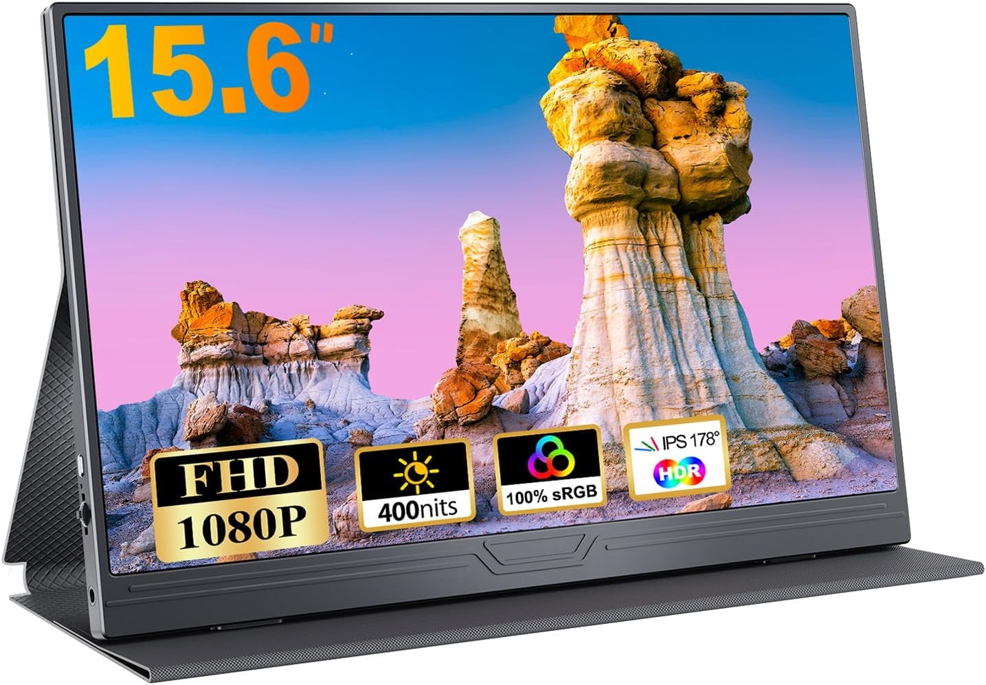 NÖRDIC USB-C og HDMI bærbar LCD-skjerm 15,6" 1920x1080p 60Hz