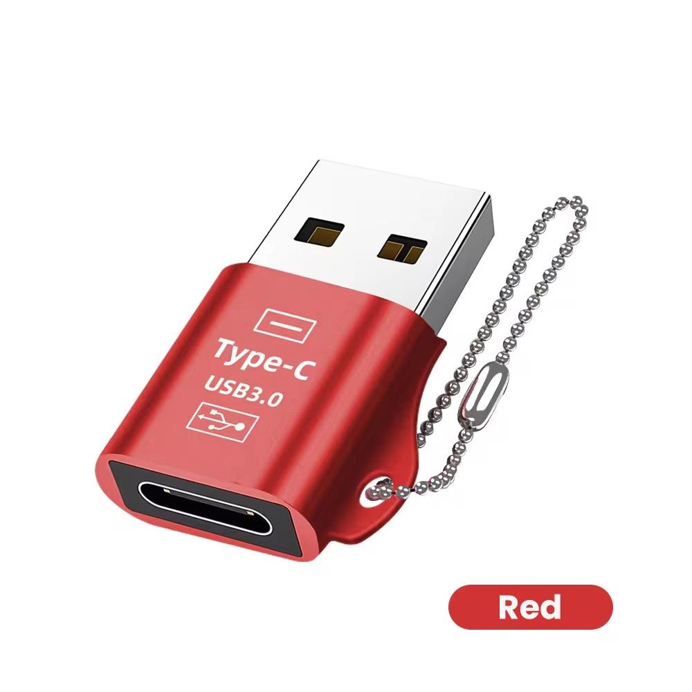 NÖRDIC USB C til OTG USB En mini adapter metall rød