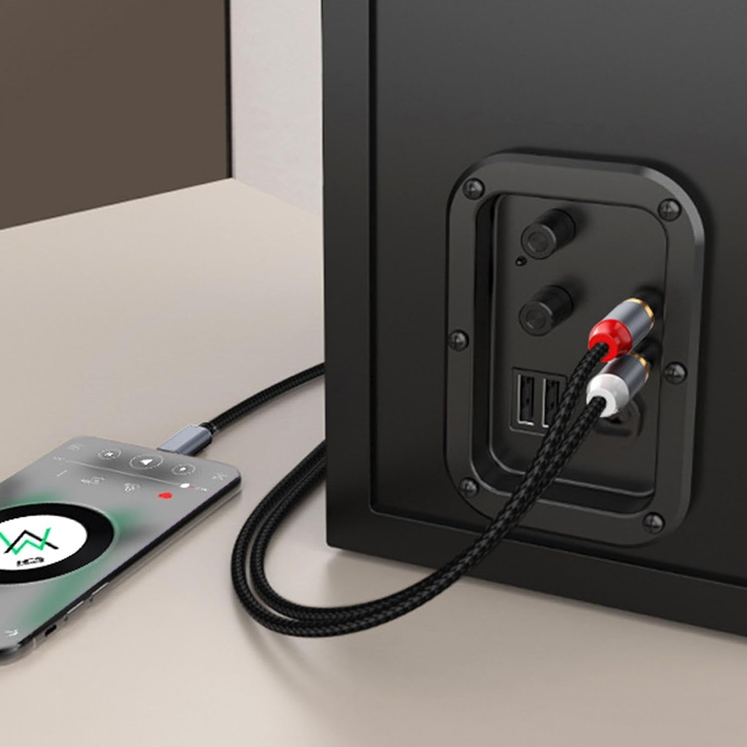 NÖRDIC USB-C til RCA lydkabel 3m