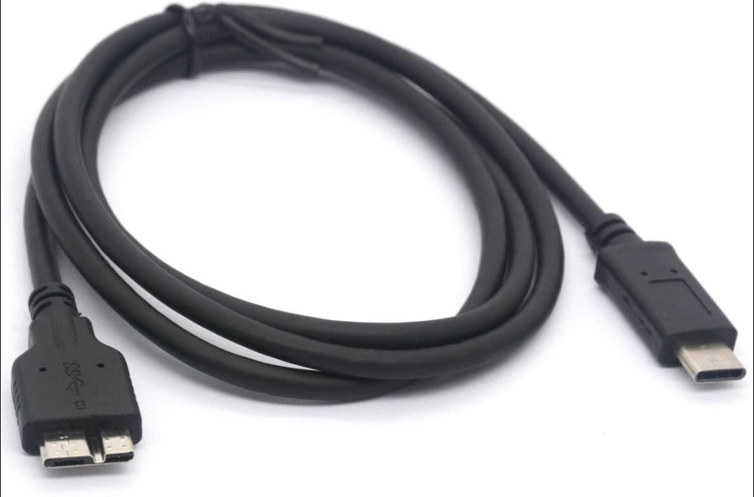 NÖRDIC USB C til USB Micro B-kabel 1 m, 3.2 Gen 1 for ekstern harddisk
