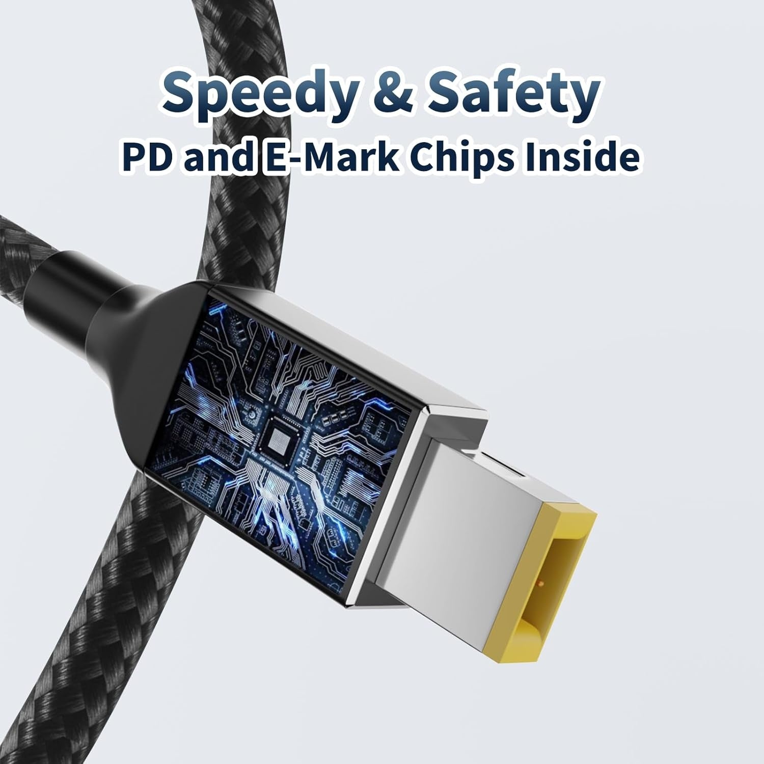 NÖRDIC USB-C till Lenovo Yellow Square kabel 135W 2m