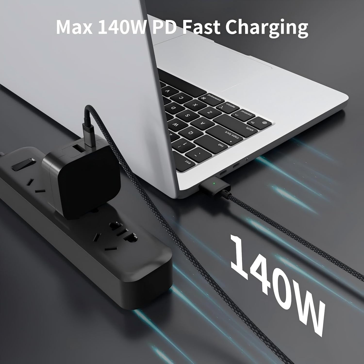 NÖRDIC USB-C til Mag Safe 3 ladekabel 1,8m