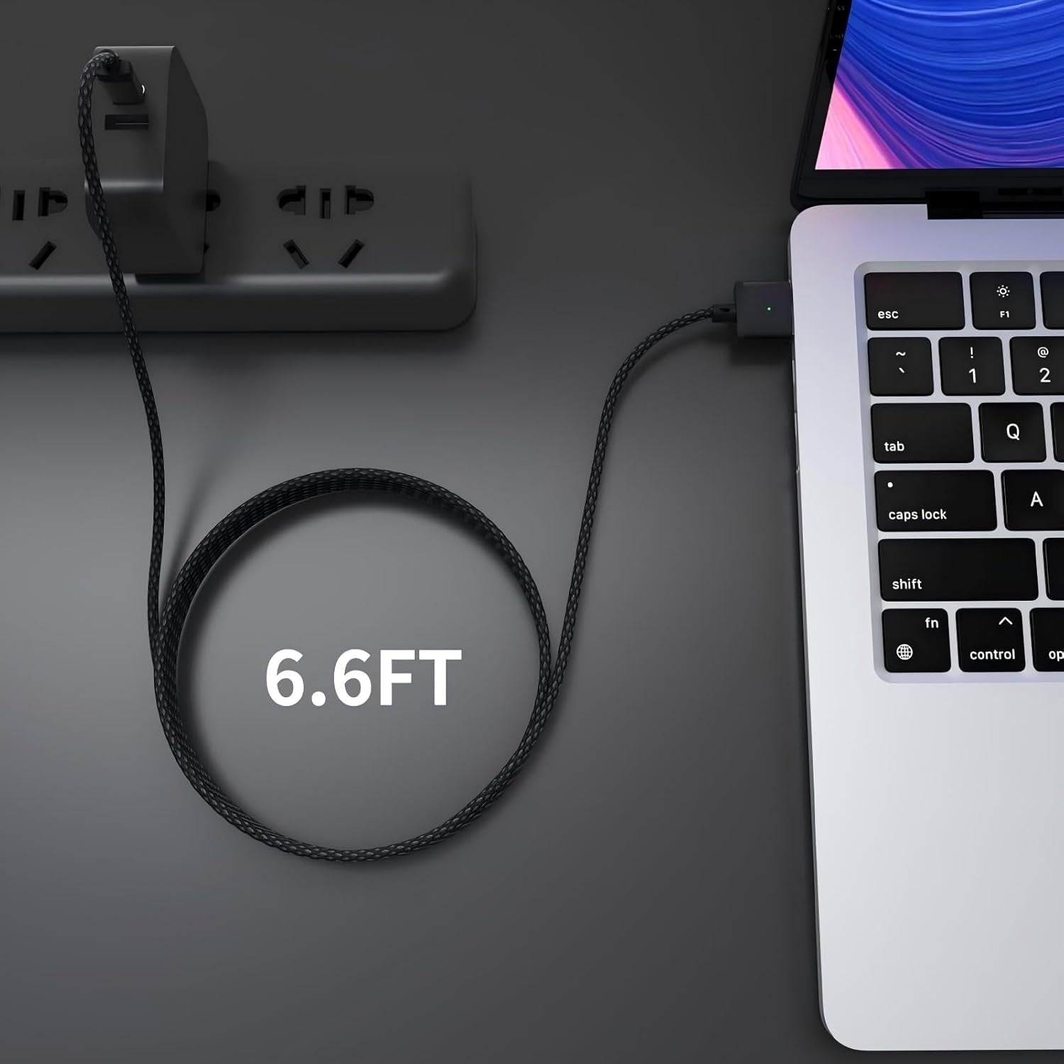 NÖRDIC USB-C til Mag Safe 3 ladekabel 1,8m