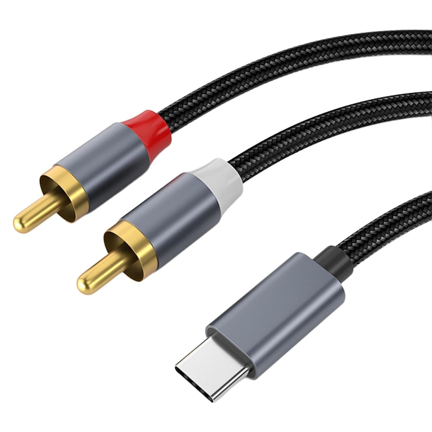 NÖRDIC USB-C til RCA-kabel 1,2m for lyd