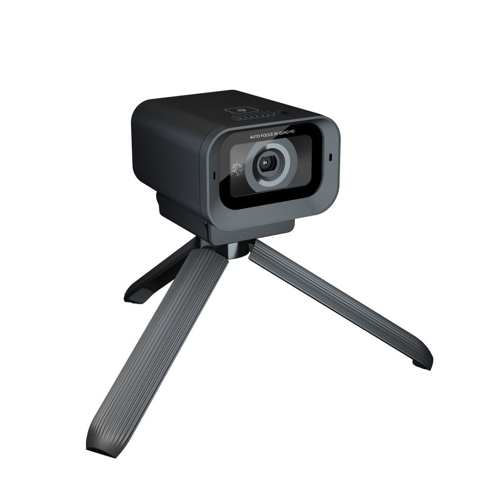 NÖRDIC USB Webcam Full HD 2K 30fps 4MP med autofokus, tripod och mikrofon