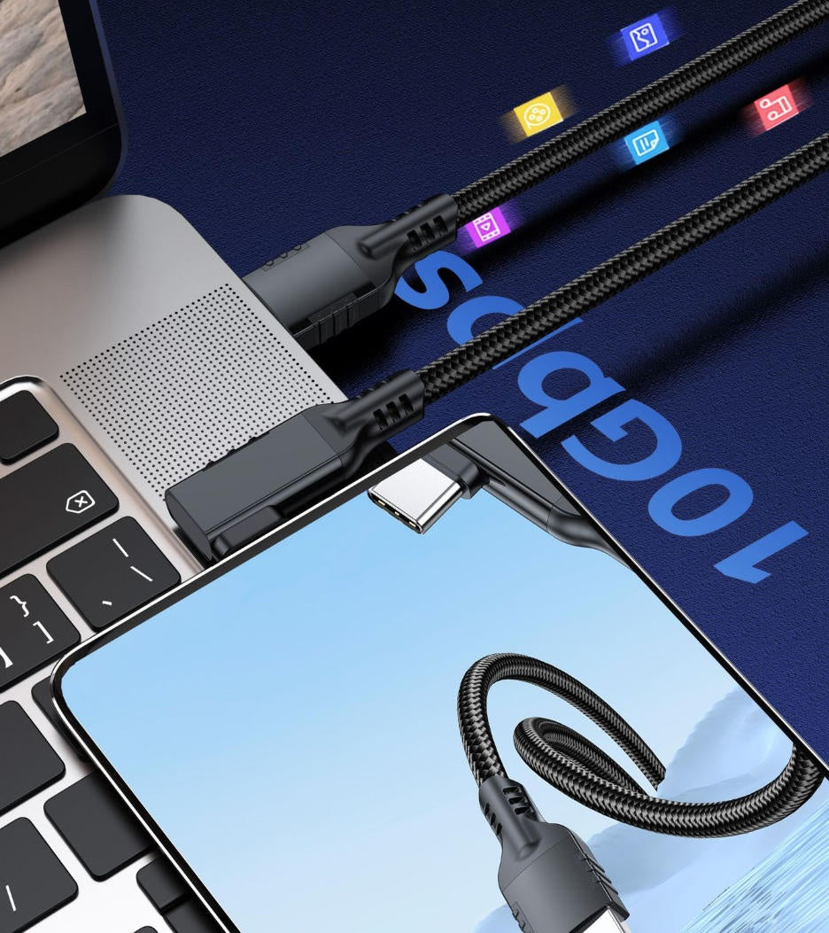 NÖRDIC VR Link-kabel 5m USB3.2 Gen1 USB-C til A 10Gbps 3A hurtiglading Quest 2 Super Speed USB Svart