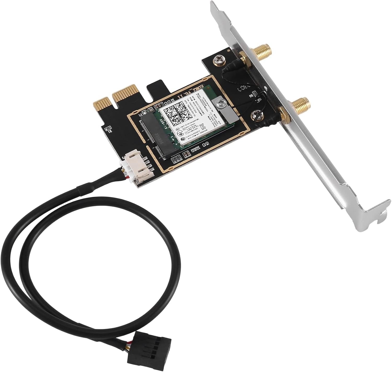 NÖRDIC WiFi 7 PCIe x1 trådløst nettverkskort med Intel BE200-chipset, 8800 Mbps, Bluetooth 5.4