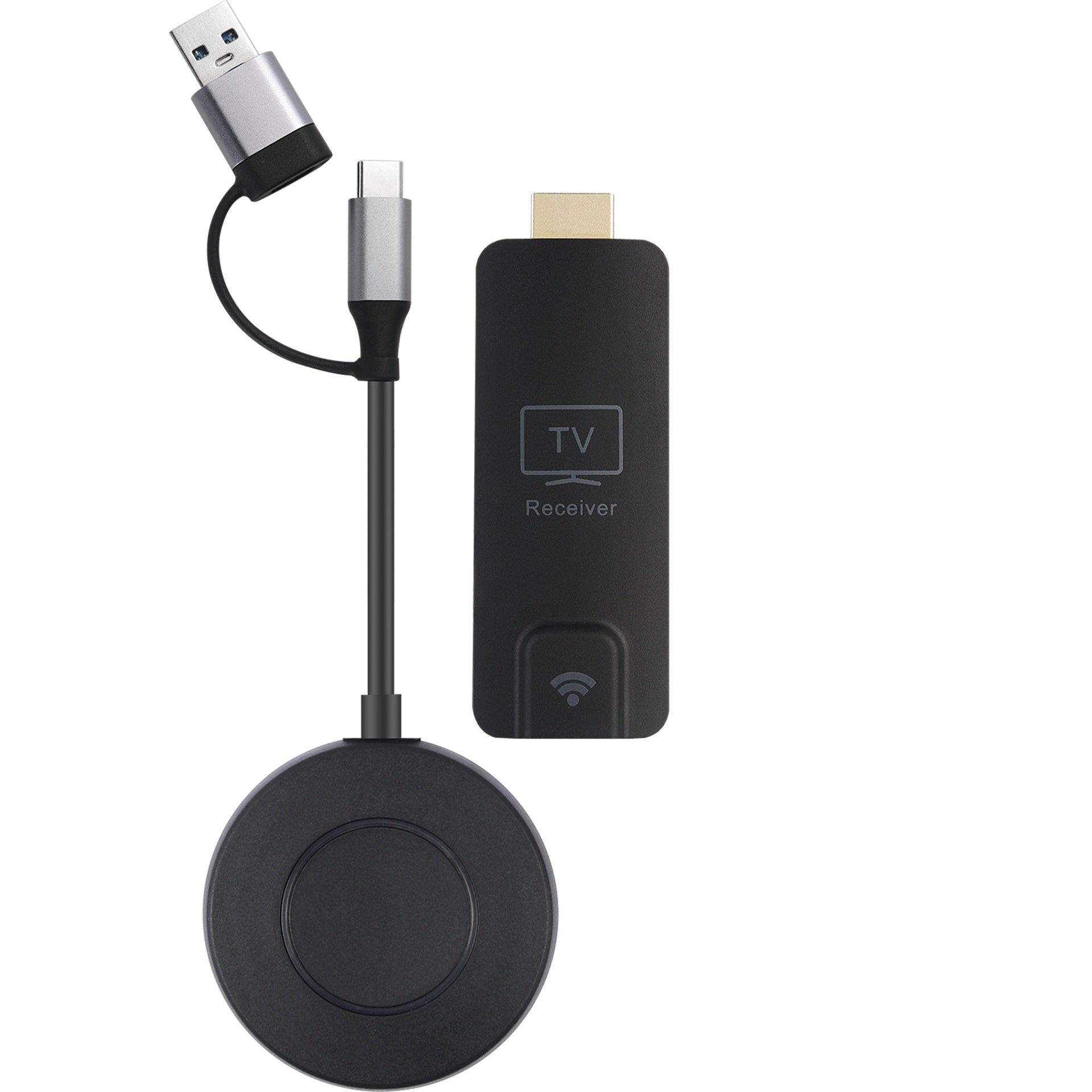 NÖRDIC Trådløs USB-C/A til HDMI Forlenger 1080P 60Hz 50m Windows, Android og iOS