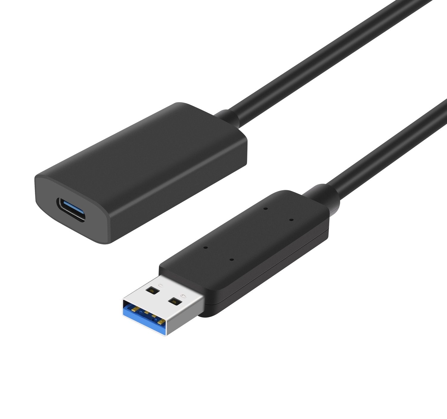 NÖRDIC aktiv 5m USB 3.2 Gen 2 SuperSpeed 10 Gbps Forlengelseskabel USB-A hann til USB-C hunn