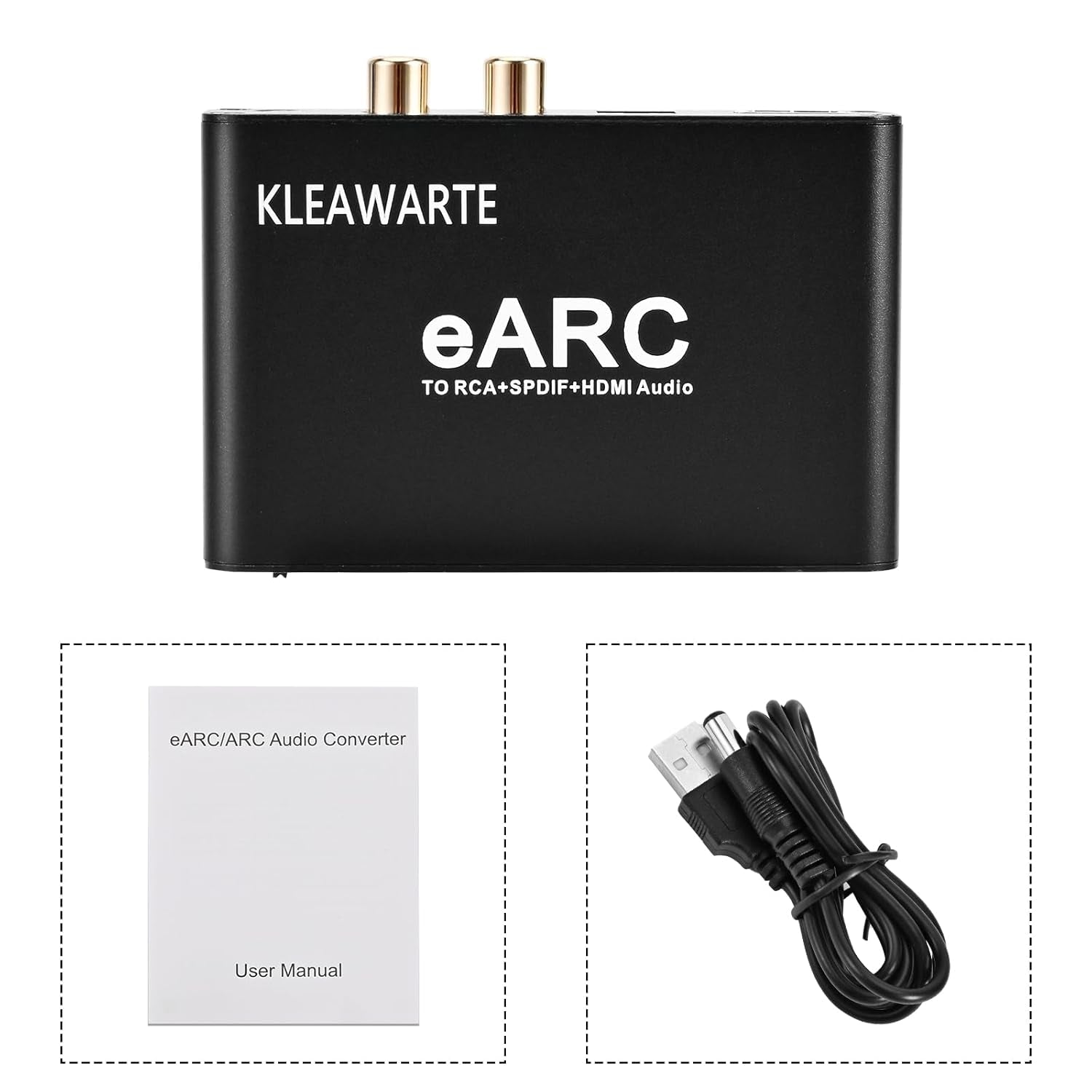 NÖRDIC eARC/ARC HDMI Lyd-Ekstraktor, 24 bit 192 kHz volumkontroll, HDMI, RCA, optisk og 3,5 mm lydutgang, for HDTV, høyttalere og forsterkere